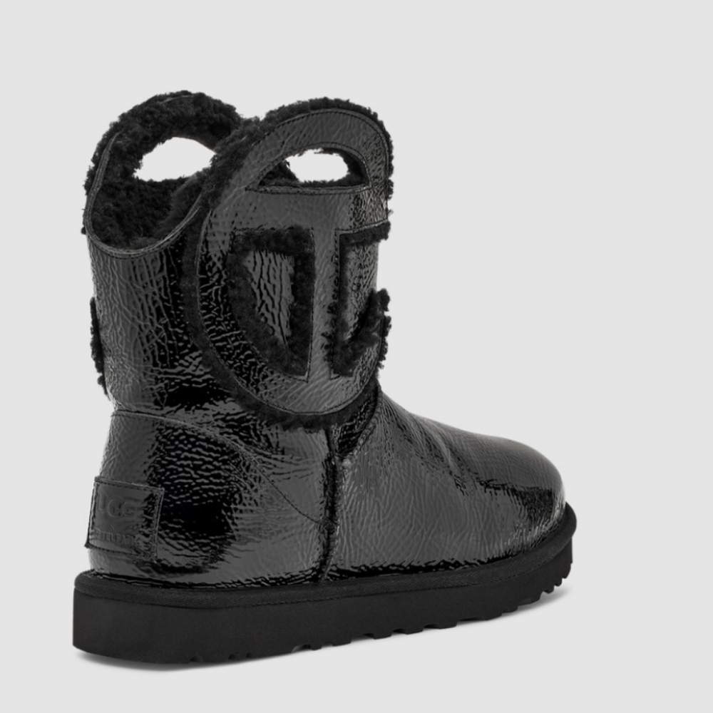 UGG X Telfar Logo Mini Crinkle Black Boot Ugg Telfar Boots